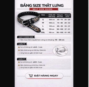 thắt lưng da Đinh tán hiphop cá tính – gentle belt unisex phong cách streetwear, dây nịt thời trang nam nữ cao cấp