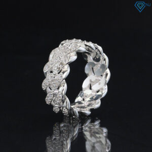 Nhẫn Xích Bạc Đính Đá Luxury Chain Ring – Phụ Kiện Hiphop Streetwear Cá Tính Dành Cho Giới Trẻ
