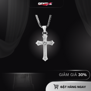 Trang Sức Bạc Phong Cách Gothic Gentle Với 1 Thiết Kế Thánh Giá Đính Đá Sang Trọng
